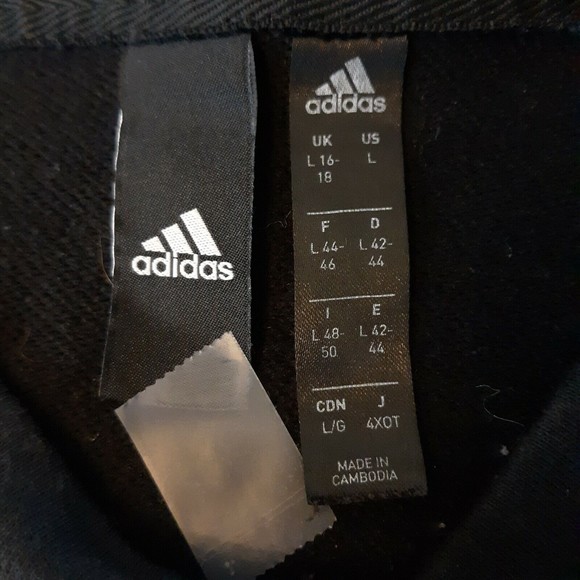 adidas Women Sweatshirt Running Essentials Black Training Gym S97079 Sz Large - Picture 5 of 9